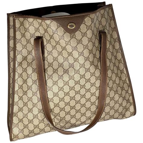 gucci cotton canvas shopper|gucci coated canvas tote.